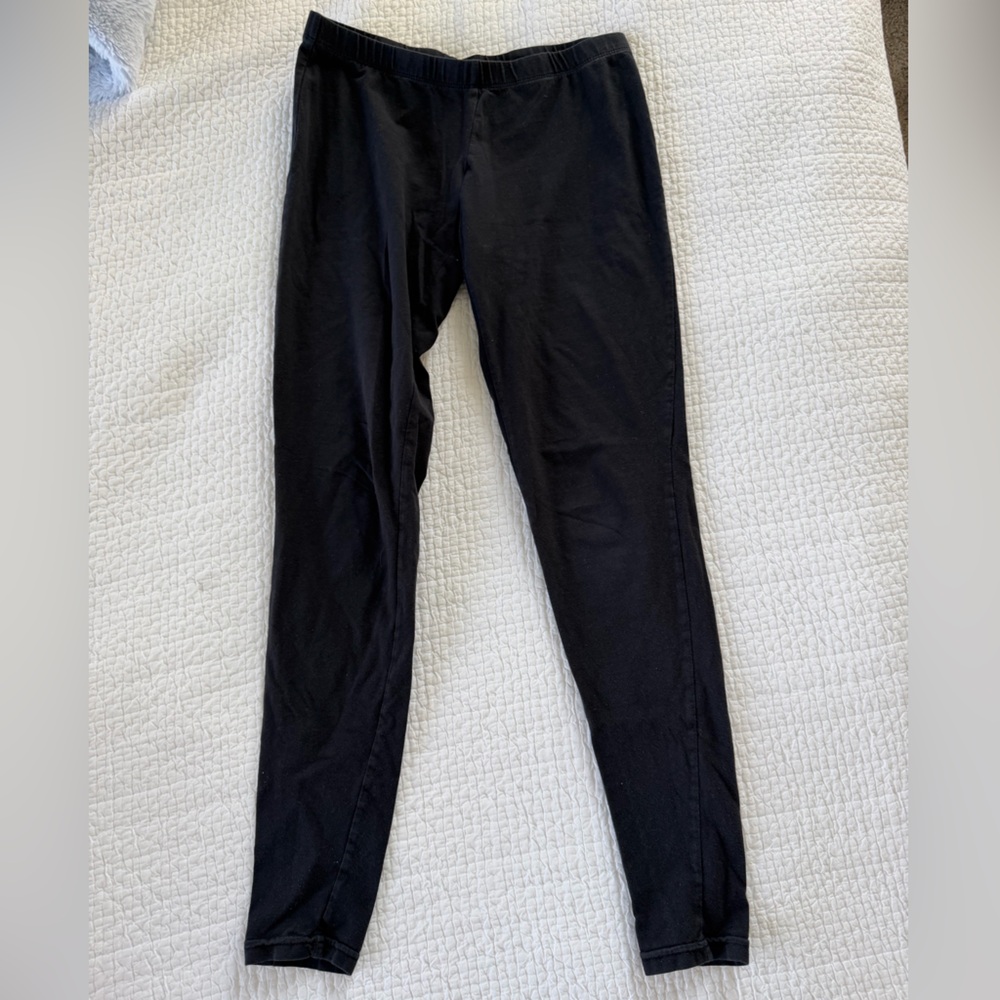 black cotton leggings